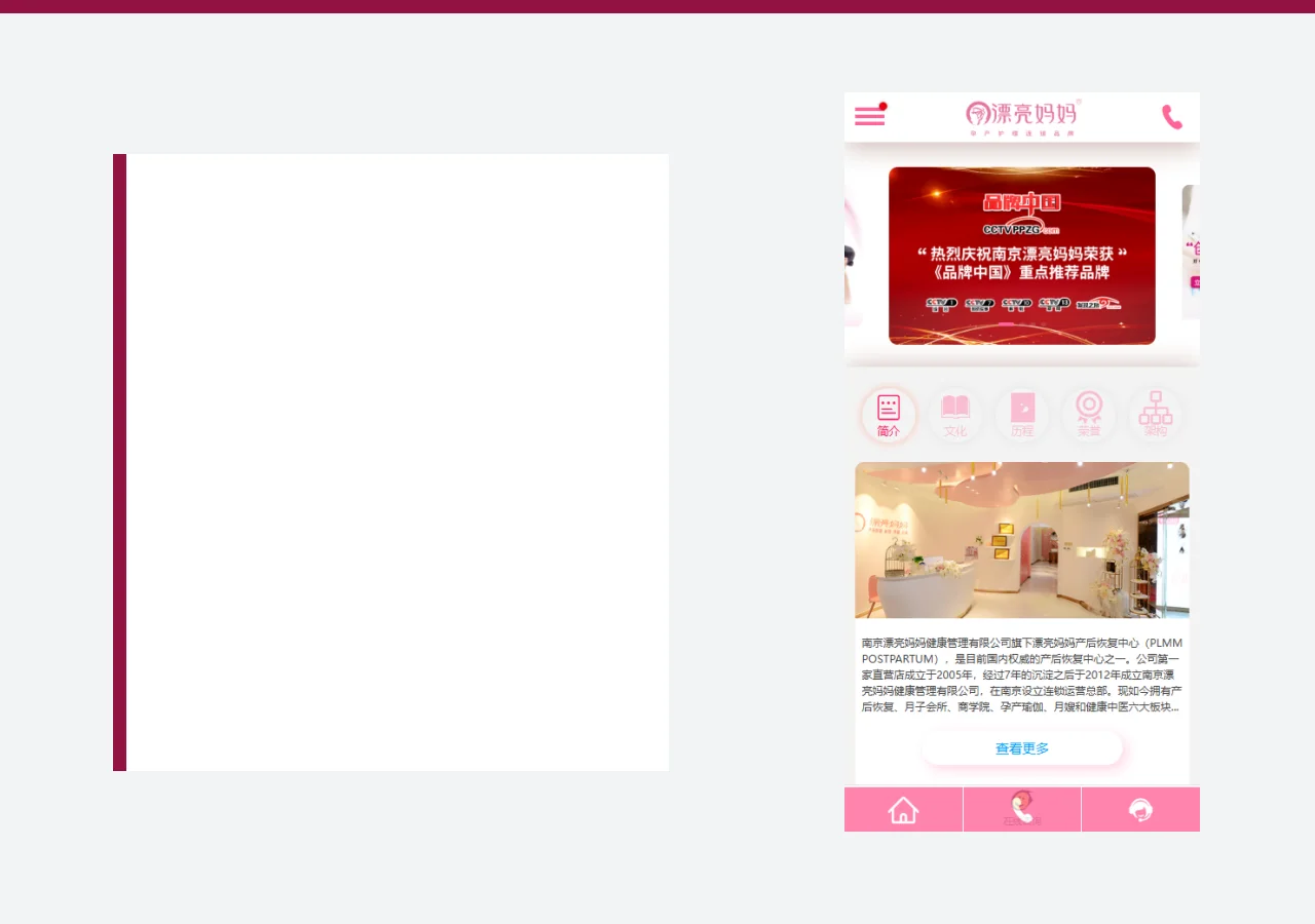 南京漂亮妈妈官网项目页面